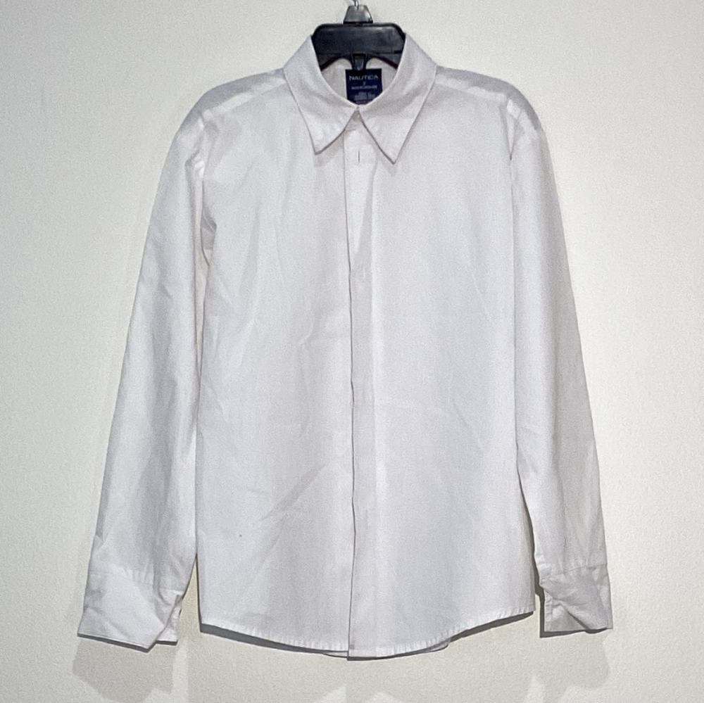 Nautica Boys White Button Down Shirt